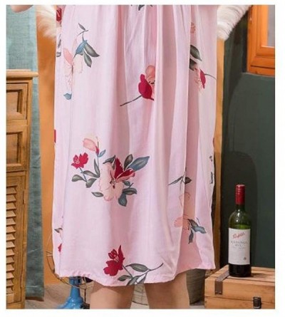 Nightgowns & Sleepshirts Womens Plus-Size Daily Short Sleeve Loose Casual Leisure Sleepwear - As3 - CV1900MME46 $19.28