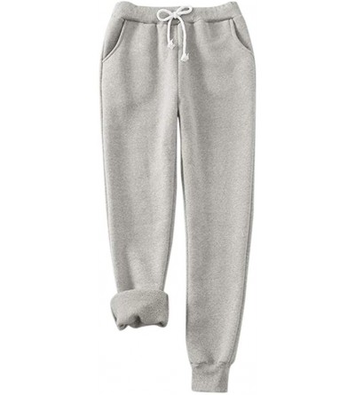 Nightgowns & Sleepshirts Women Sweatpants - Winter Active Joggers Pants - Athletic Yoga Lounge Harun Leggings Trousers - Gray...