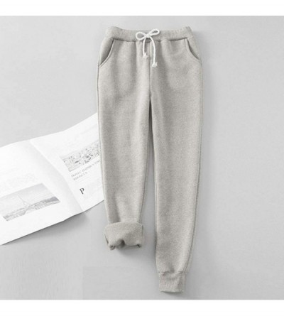 Nightgowns & Sleepshirts Women Sweatpants - Winter Active Joggers Pants - Athletic Yoga Lounge Harun Leggings Trousers - Gray...