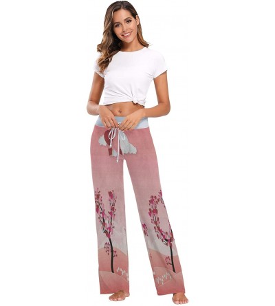 Bottoms Women's Fashion Yoga Pants Palazzo Casual Print Wide Leg Lounge Pants Comfy Casual Drawstring Long Pajama Pants - Val...