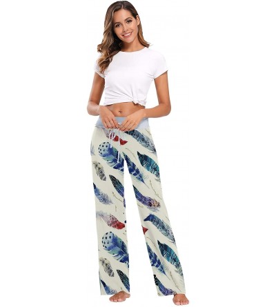 Bottoms Women's Pajama Pants Print Drawstring Wide Leg Lounge Trouser Casual and Comfortable Sleepwear Pants - Color22 - CV19...