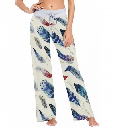 Bottoms Women's Pajama Pants Print Drawstring Wide Leg Lounge Trouser Casual and Comfortable Sleepwear Pants - Color22 - CV19...