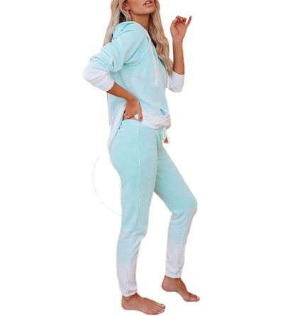 Sets Women 2 Piece Tie Dye Printed Tracksuits Sets Long Sleeve Hoodie Tops Casual Long Pants Homewear Loungewear Outfit Sets ...