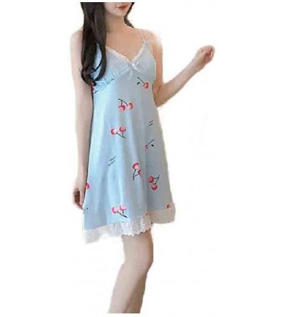 Nightgowns & Sleepshirts Women Comfort Sexy Print Everyday Short Dress Summer Sleeping Dress - As3 - C21900C4263 $17.13