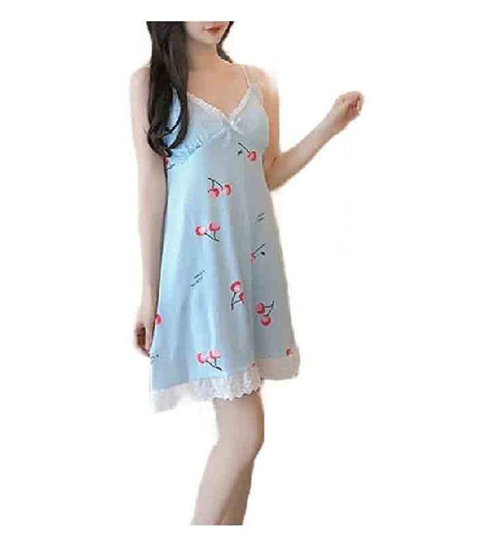 Nightgowns & Sleepshirts Women Comfort Sexy Print Everyday Short Dress Summer Sleeping Dress - As3 - C21900C4263 $17.13