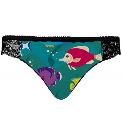 Thermal Underwear Womens Low Waist Basic Bikini Panties Fish Seamless - Multi 1 - CL19E7GYG0K $20.46