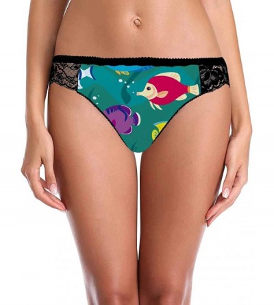 Thermal Underwear Womens Low Waist Basic Bikini Panties Fish Seamless - Multi 1 - CL19E7GYG0K $20.46
