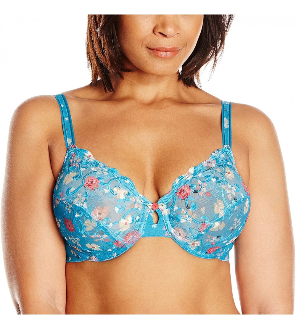 Bras Women's Plus-Size Honolulu - Blue Floral - CL11Y6LOKWP $18.58