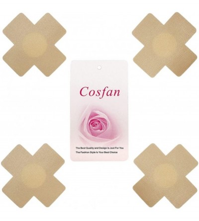 Accessories Women's Satins Disposable Breast Nipple Cover Sticker Pasties Lingerie - Star - 10 Pairs Skin Cross - CQ17YESYRC5...
