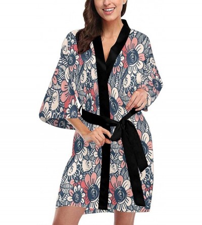 Robes Custom Back to School Women Kimono Robes Beach Cover Up for Parties Wedding (XS-2XL) - Multi 3 - CD194TEMK5W $53.64