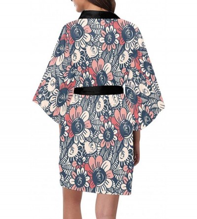 Robes Custom Back to School Women Kimono Robes Beach Cover Up for Parties Wedding (XS-2XL) - Multi 3 - CD194TEMK5W $53.64