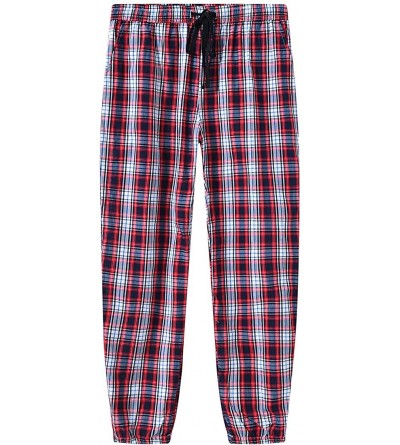 Bottoms Women's Pajama Pants Sleepwear Plaid Pajama Bottoms with Pockets - Red - CG199U6KROG $34.38