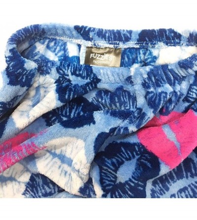 Bottoms Girl's and Boy's Fuzzy Plush Fleece Pajama Pants Sizes 5/6 to Junior Small - Camo Lips - CJ195W576C3 $27.30