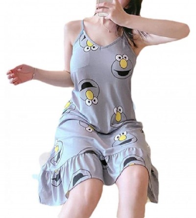 Nightgowns & Sleepshirts Womens Sleep Dress Camisole Loungewear Sexy Printing Nightgown - 33 - C819C4WMD7I $19.72
