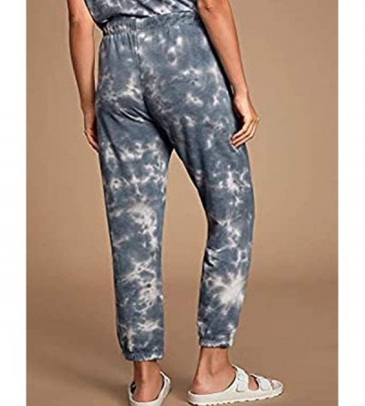 Sets Women's Tie Dye Printed Pajamas Loungewear Long Sleeve Tops and Pants PJ Sets Nightwear Sleepwear - 02-grey - CK199R0A78...