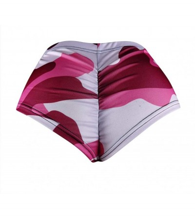 Nightgowns & Sleepshirts Women Summer Camo Leggings Sports Slim Yoga Shorts - Pink - CF198RNMQ93 $12.88