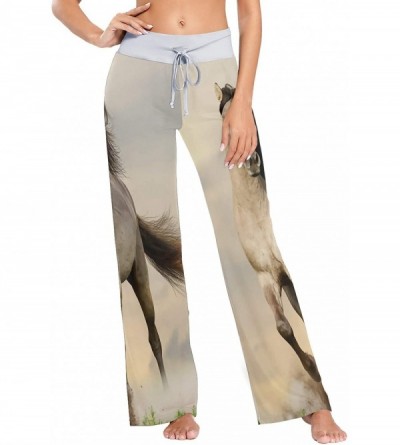 Bottoms Wild Black Horse Womens Pajama Pants Loose Long Lounge Sleepwear Yoga Gym Trousers - CI19DWHU67E $23.91