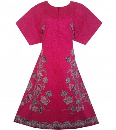 Nightgowns & Sleepshirts Plus Size Dresses for Women Maternity Clothes Cotton House Dress Mu Mu Kaftan Zipper Lounger - CF19C...