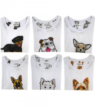 Sets BASSET HOUND dog pajama set (top & bottom) with shorts for women- color white - C0197M49XR2 $29.74