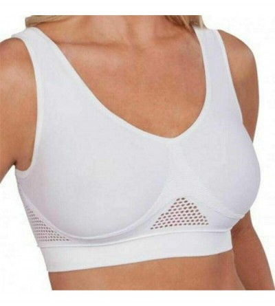Robes Air Permeable Cooling Summer Sport Yoga Wireless Bra - White - C418UD934C5 $9.60