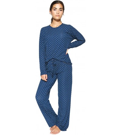 Sets 2 Pack Women's Pajama Set Super-Soft Short & Long Sleeve Top with Pants - Long Sleeve Set a - C318RZ07OQG $35.66