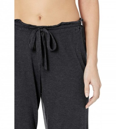 Bottoms Women's Modal Knit Pant - Heather Grey/Black - CX18ISCK4HX $30.76