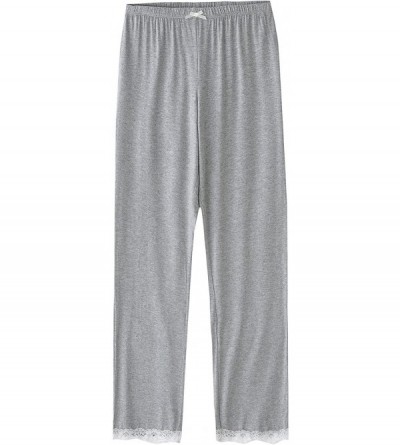 Sets Sleep Pants for Women Pajamas Pants Casual Straight Leg Loose Fit Workout Yoga Dailywear Pants Grey Melange Long Pant - ...