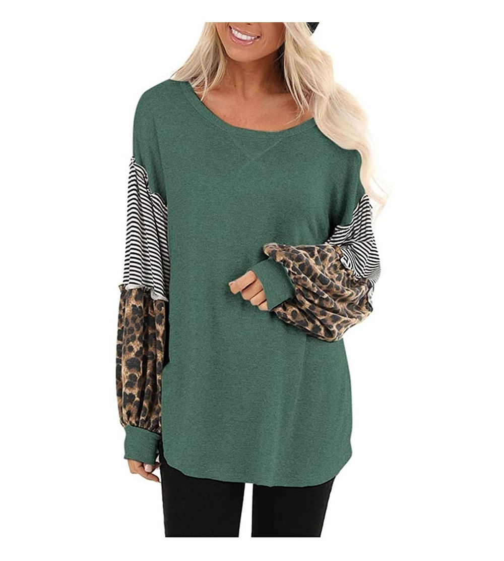 Tops Sweatshirt Tshirt Pullover Solid Color Long Sleeve Shirt Blouse Loose Fit Faux Cashmere Pocket Casual - A1-green - CD18A...