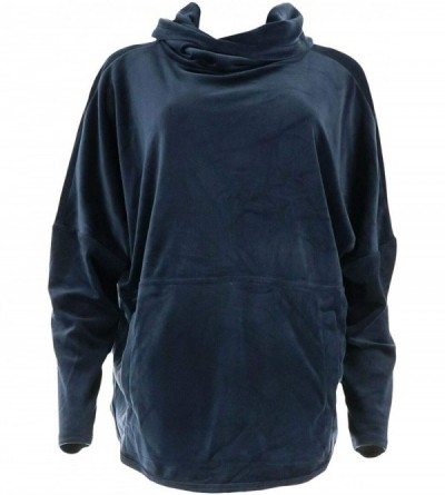 Tops Loungewear Velour Oversized Cowl Pullover Top Navy XL NEW A345454 - CL18WYS66DM $37.40