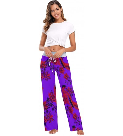 Bottoms Women's Fashion Yoga Pants Palazzo Casual Print Wide Leg Lounge Pants Comfy Casual Drawstring Long Pajama Pants - Wat...