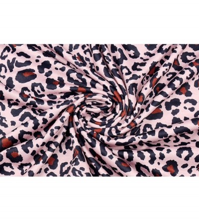 Sets Women's Pajama Sets Leopard Print Tops and Shorts Sleepwear Two Piece Pj Set Nightwear - Pink - CH19D0SE8H4 $26.04