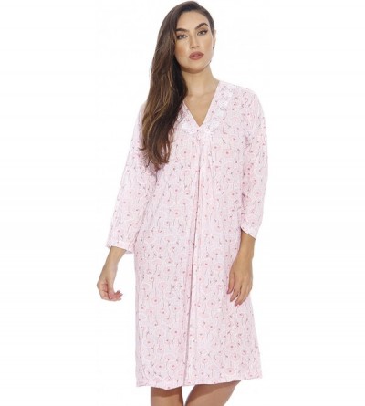Nightgowns & Sleepshirts Nightgown Women Sleepwear Womans Pajamas - Peach - CQ12LLWL6U5 $14.52
