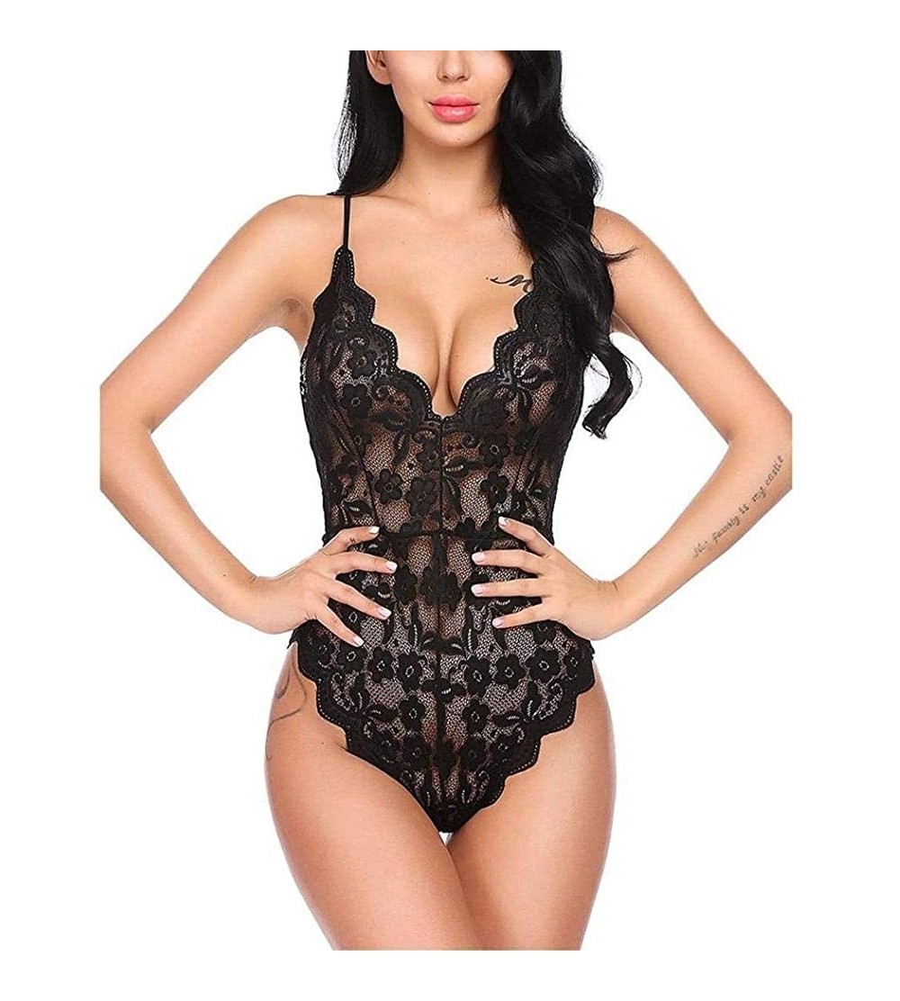 Baby Dolls & Chemises Babydoll Lingerie for Women Sexy Women Sexy Erotic Lace Underwear Bodysuit Lace Lingerie Plus Size Nigh...