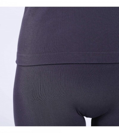 Thermal Underwear Winter Warm Underwear Women Elastic Breathable U Neck Casual Warm Long Sets - U-neck-black - C7192R92DT0 $4...
