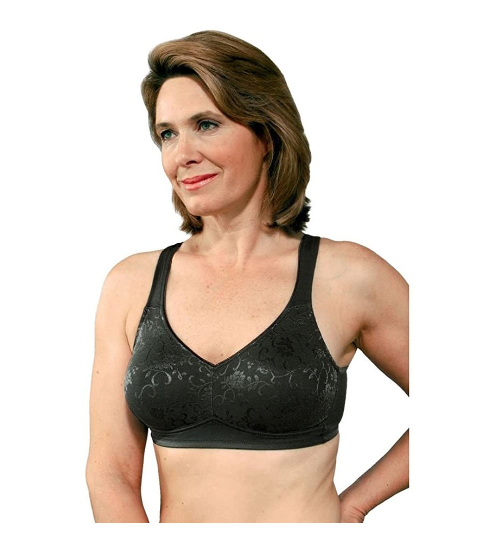 Bras Post Mastectomy Seamless Lace Bra - Black - CO11L6YWDA5 $29.73