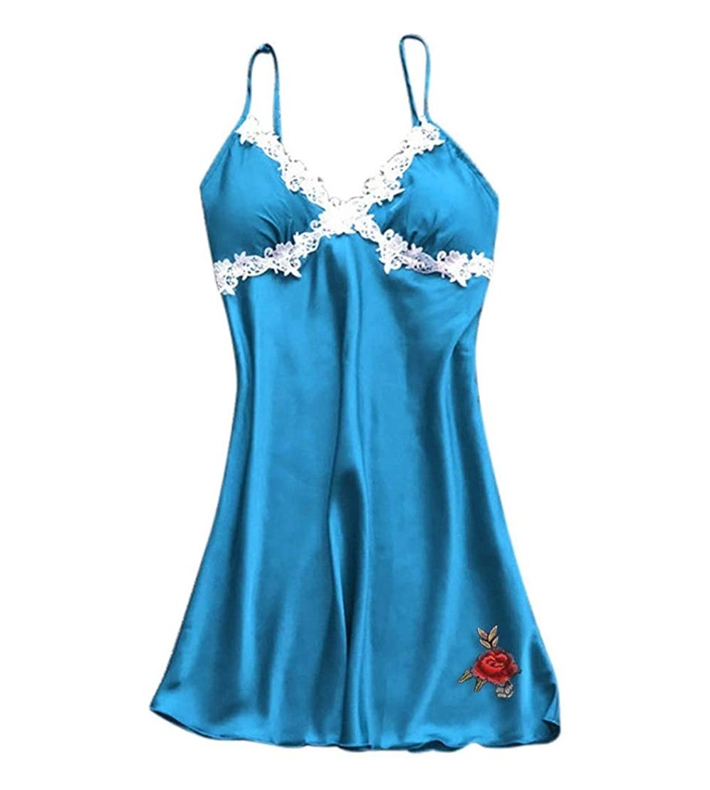 Sets Lingerie for Women for Sex Play-Sexy Satin Silk Nightdress-Temptation Sling Babydoll Underwear Soft Sleepwear Tigivemen ...