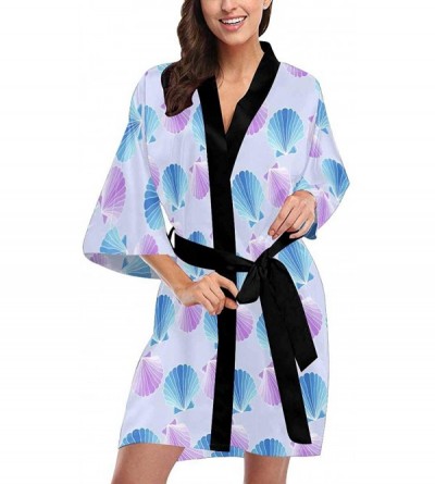 Robes Custom Colored Whale Tail Women Kimono Robes Beach Cover Up for Parties Wedding (XS-2XL) - Multi 3 - CM194UR6EQU $42.79