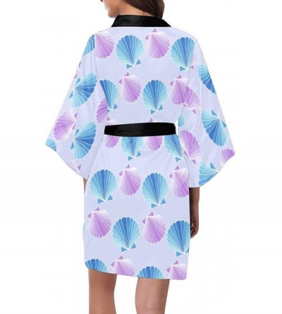 Robes Custom Colored Whale Tail Women Kimono Robes Beach Cover Up for Parties Wedding (XS-2XL) - Multi 3 - CM194UR6EQU $42.79