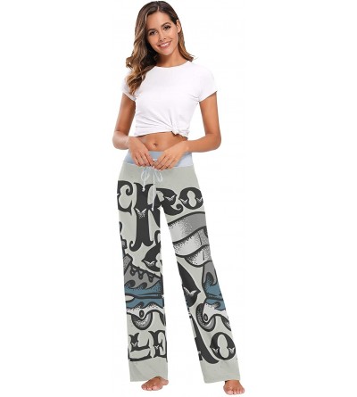 Bottoms Cool Roller Shoes Wing Women Loose Palazzo Casual Drawstring Sleepwear Print Yoga Pants - CO19D8UM45O $24.89