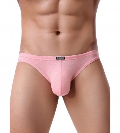 Briefs Men's Cotton Pouch Bikini Underwear Sexy Low Rise Briefs - 6 Pack - CU18HM82ACY $45.38