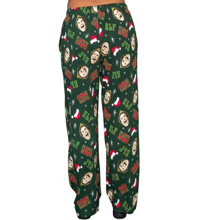 Sleep Sets Elf OMG! Santa! Adult Hunter Green Pajamas Lounge Pants - CF18III4UQ9 $17.60