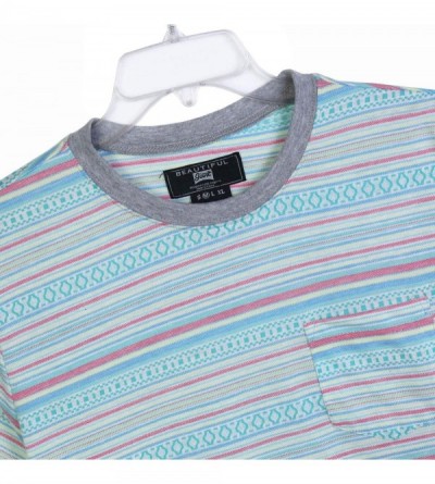 Undershirts 2 Pack Men's Graphic Casual Short Sleeve Pocket T-Shirt - Multicolored - CE18W0GTD9S $17.44