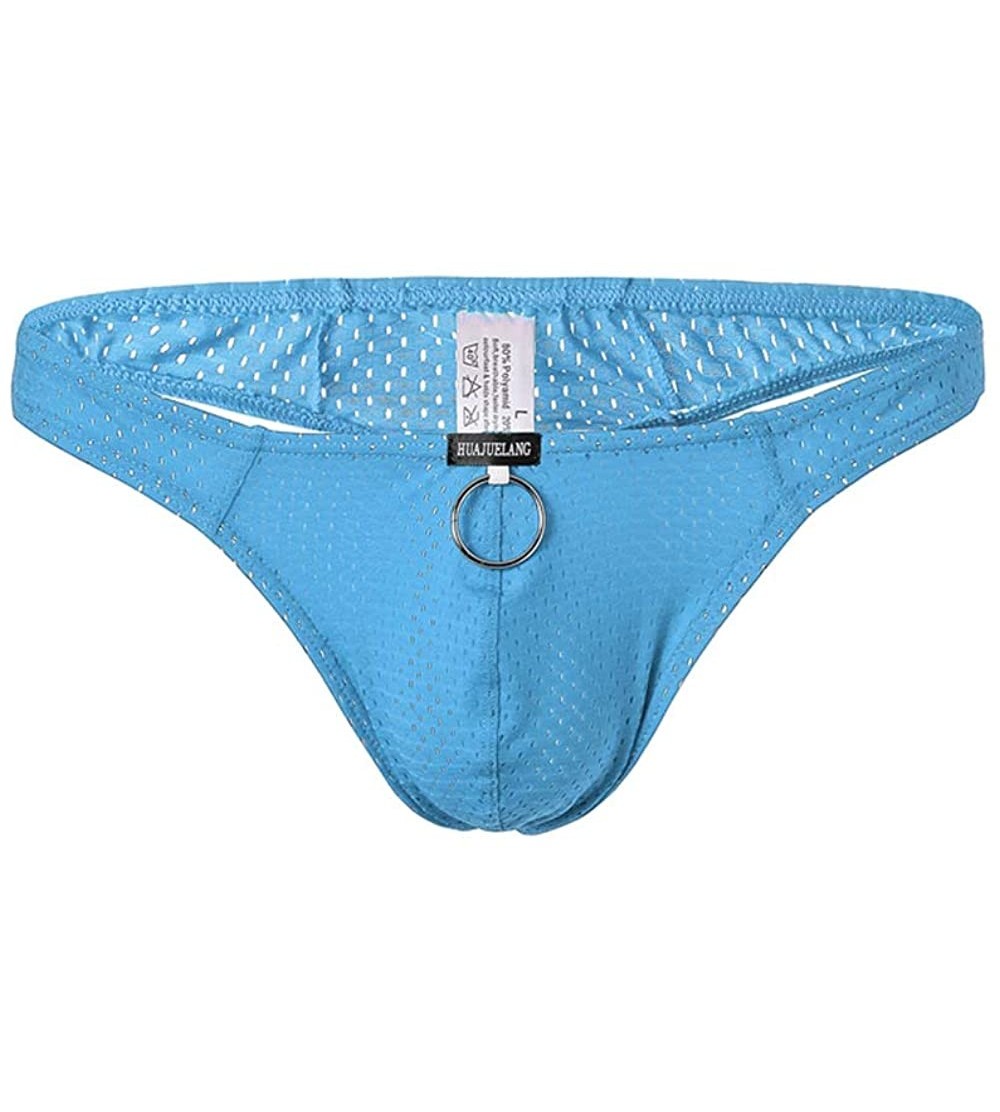 Sexy Men Thongs Underwear Breathable Hole Underwear Low Rise Pouch ...