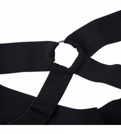 Briefs Men's Open Butt Jockstrap Briefs Mesh Fishnet Underwear - Hollow Out Black - CM18E8T6LLQ $11.15