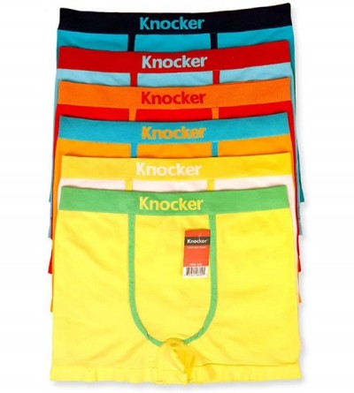 Boxer Briefs Mens Boxer Brief Underwear - Brightcolor-6pack - CF12BGCXRTN $29.90