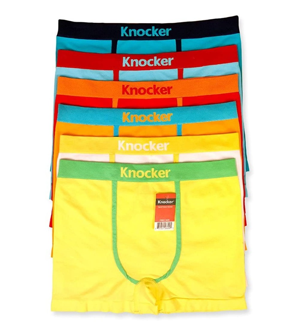 Boxer Briefs Mens Boxer Brief Underwear - Brightcolor-6pack - CF12BGCXRTN $12.65