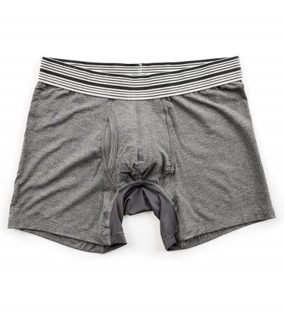 Boxer Briefs Men's Mid Cut Boxer Brief Underwear - 3 Pack - Grey Bamboo - CH12JUUPIMR $46.36