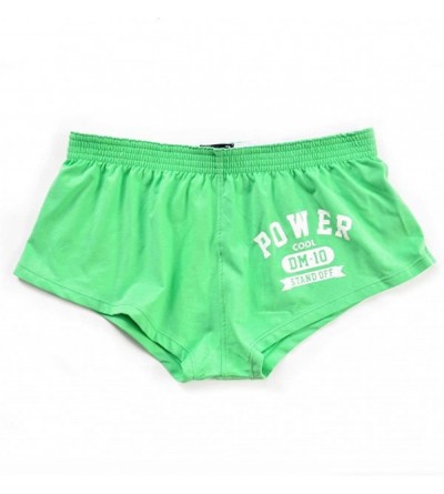 Boxer Briefs Men's Underwear Boxer Trunks Sexy Low Rise Cut Fashion Sports Style - Green - CT184HZ0TI4 $22.04