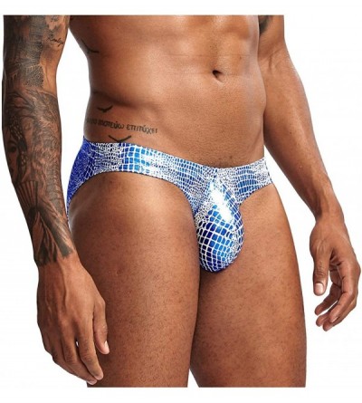 Boxer Briefs Men's Metallic Boxer Brief Sexy Shiny Stars Printed Underwear for Swimming- Dancing- Raves- Club- Costumes - Sna...