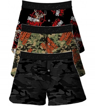 Boxers Camouflage Hunting Men's Boxer 3-Pack Underwear Short - CB18U2N63ND $26.05